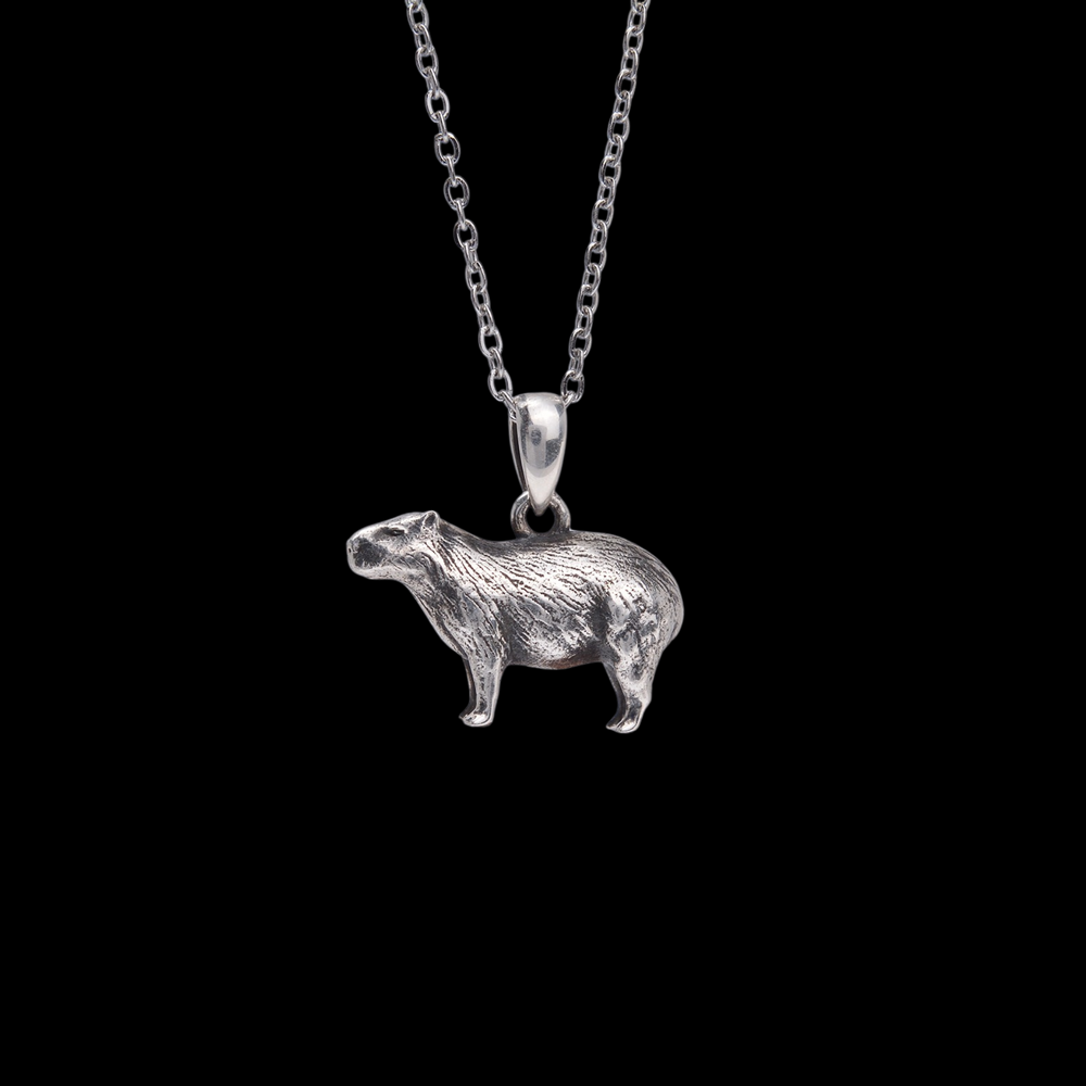 Capybara 925 Sterling Silver Necklace