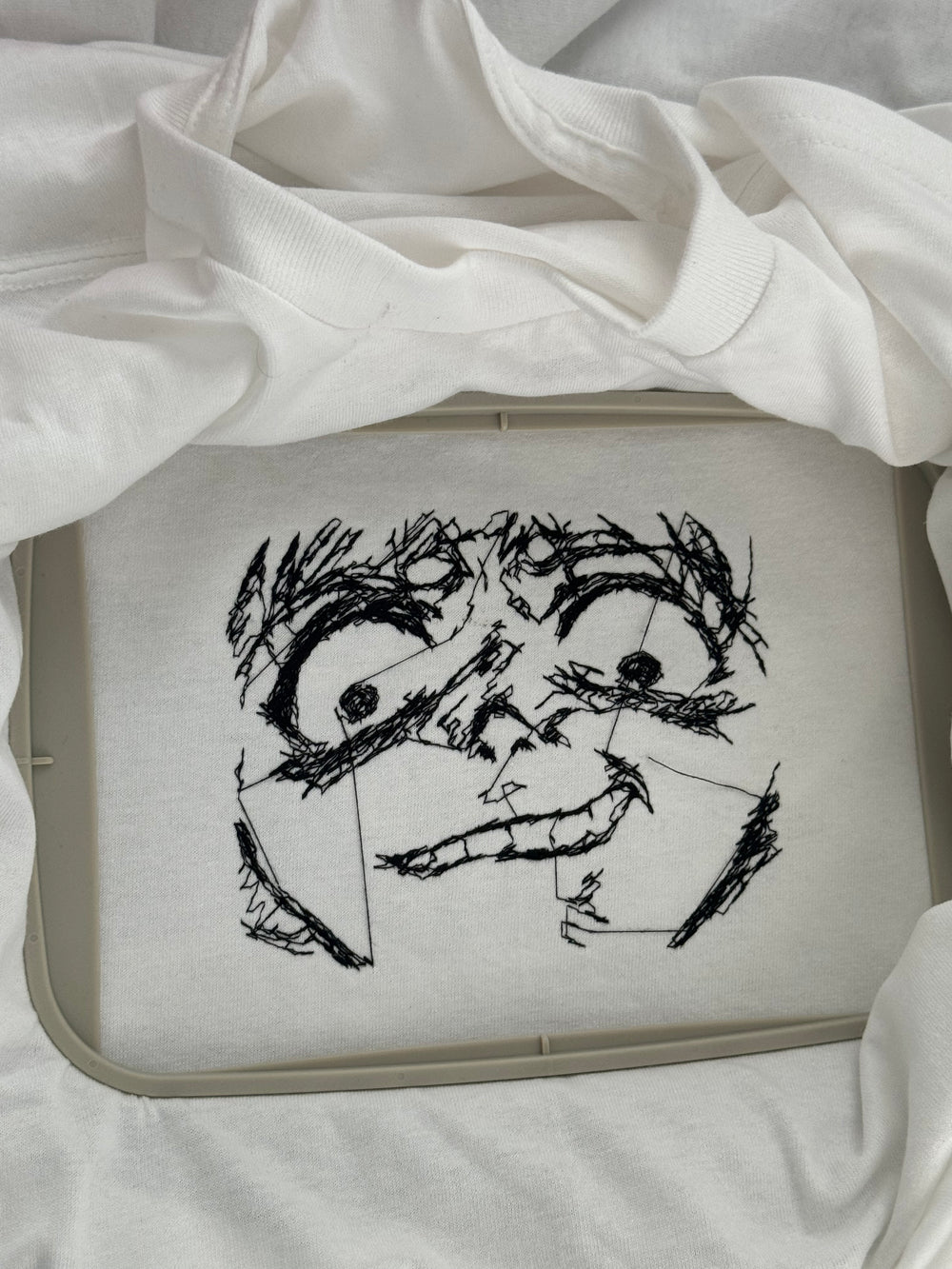 The Scream Embroidered T Shirt