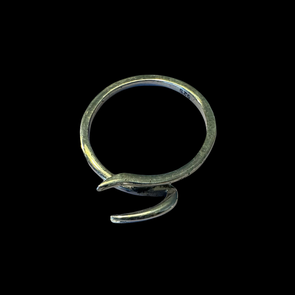 925 Silver Crowbar Ring